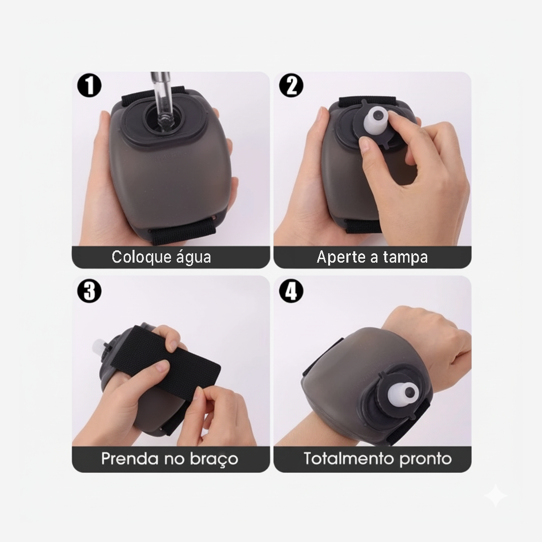 Garrafa de Água Esportiva de Pulso Nuvy Fluxo