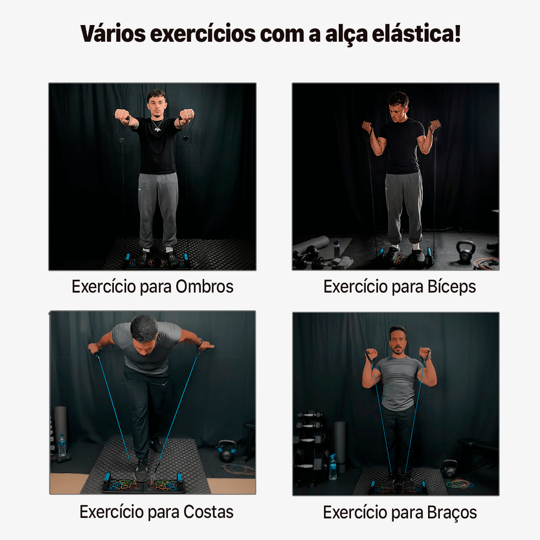 Prancha Nuvy 14 em 1 Aumentadora de força e definição +3 BRINDES (1 Elástico, 1 Vídeo com +13 Exercícios, 1 eBook)