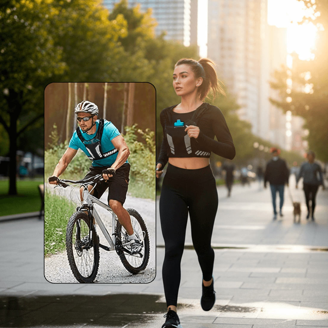 Colete de Corrida Nuvy Vision Ultraleve Refletor Antirroubo