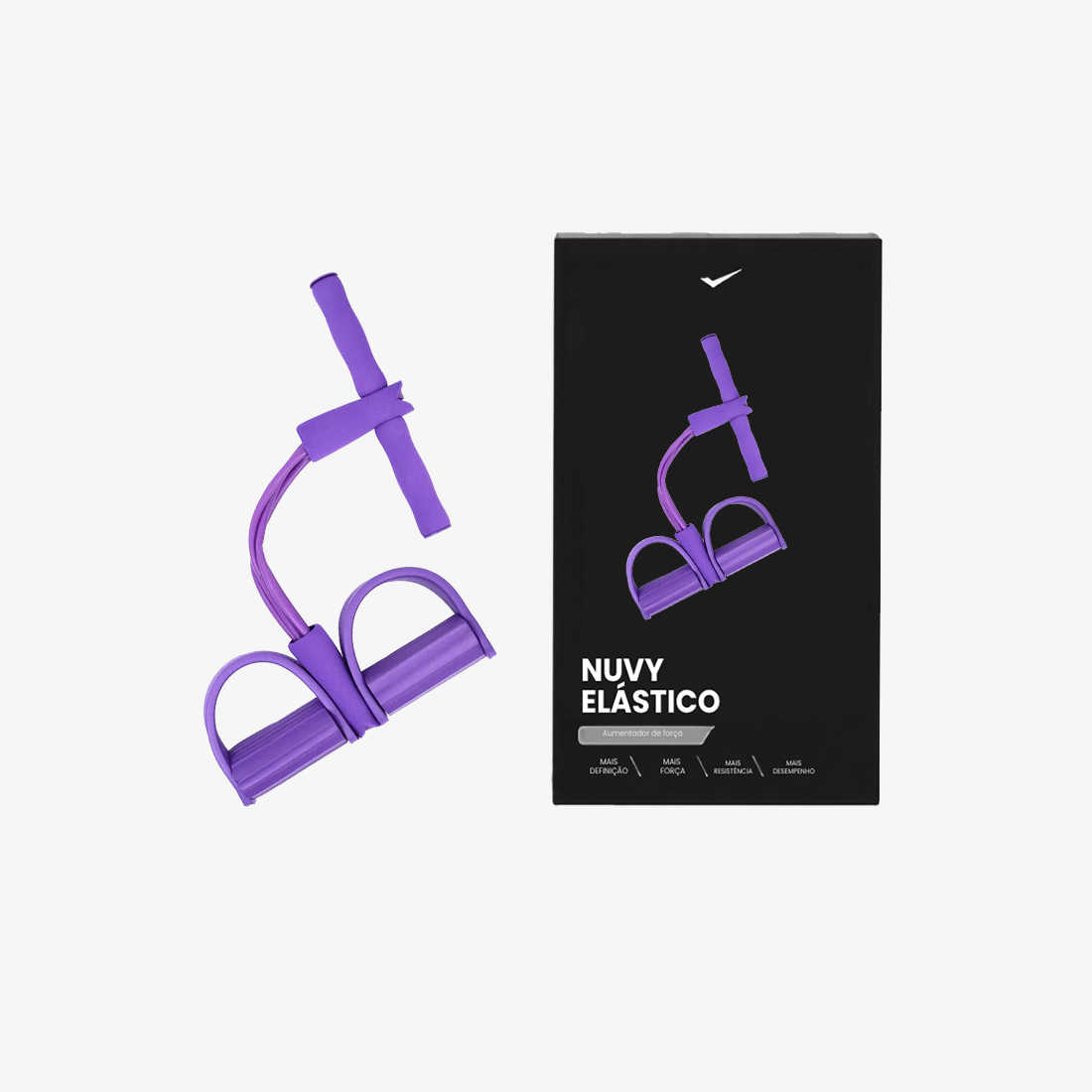 Elástico Nuvy - Aumentador de força e definição +2 BRINDES (1 Vídeo com +13 Exercícios, 1 eBook)