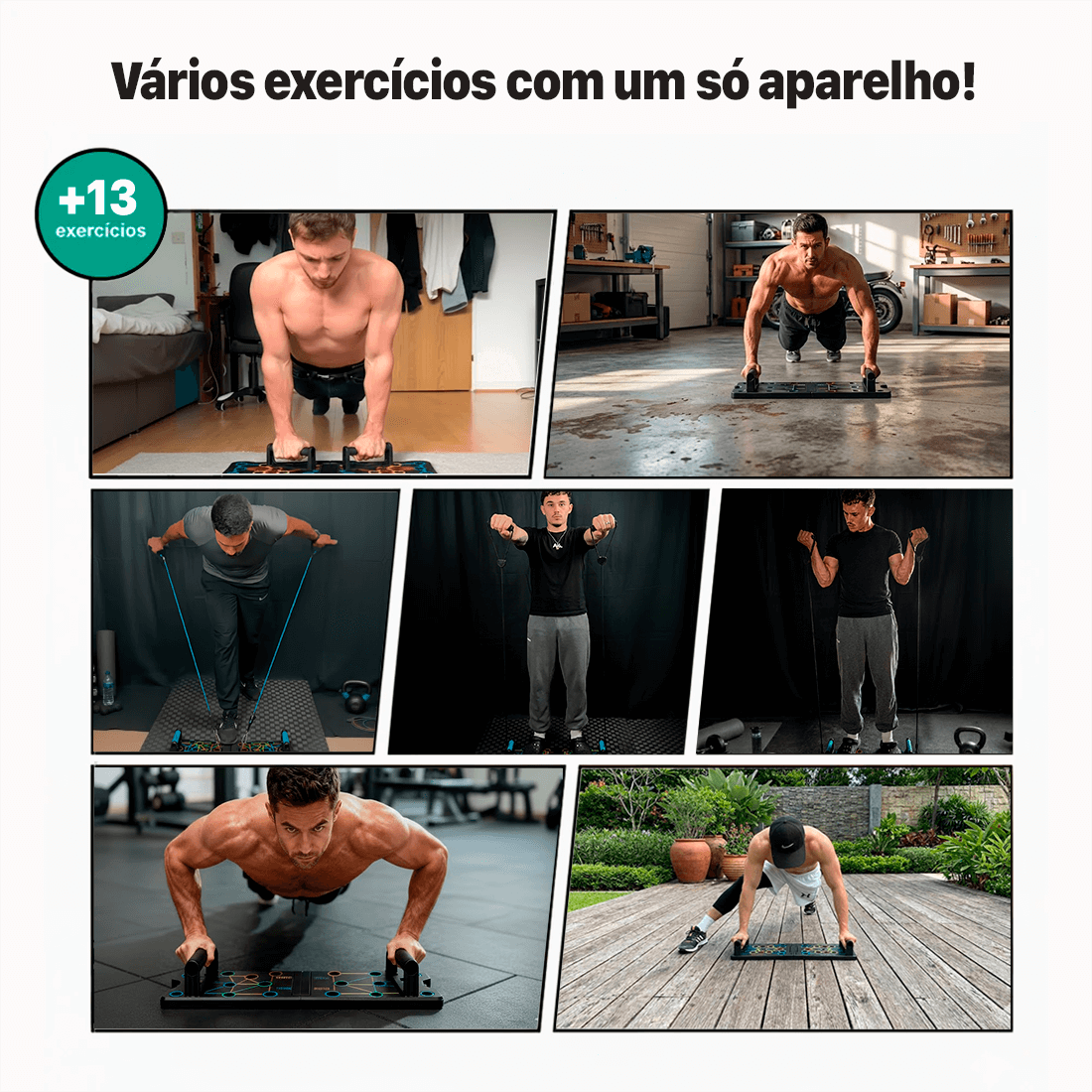 Prancha Nuvy 14 em 1 Aumentadora de força e definição +3 BRINDES (1 Elástico, 1 Vídeo com +13 Exercícios, 1 eBook)