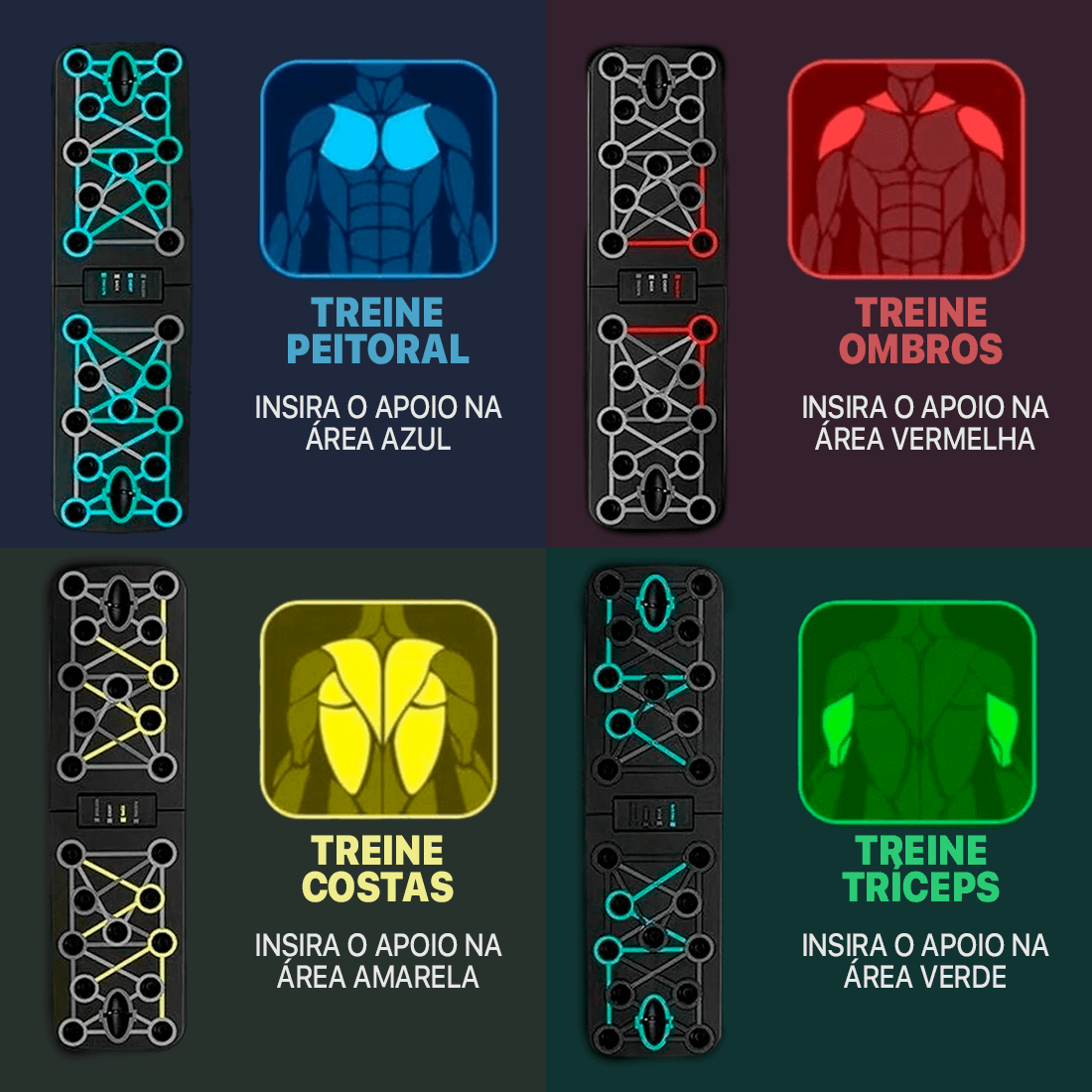 Prancha Nuvy 14 em 1 Aumentadora de força e definição +3 BRINDES (1 Elástico, 1 Vídeo com +13 Exercícios, 1 eBook)