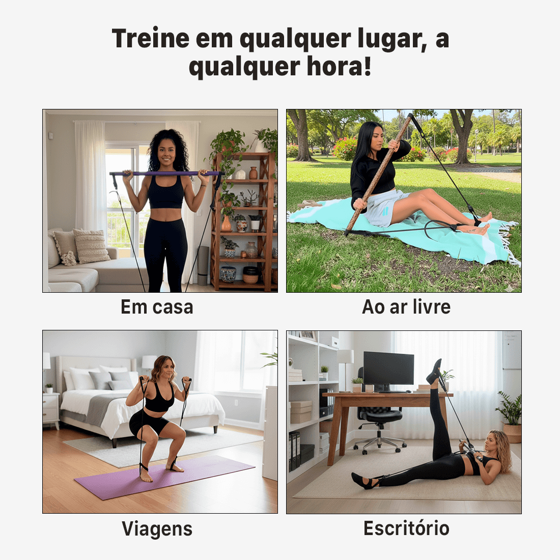 Barra de exercício Nuvy + Bônus Grátis ( Vídeo com +20 Exercícios com a Barra Nuvy )
