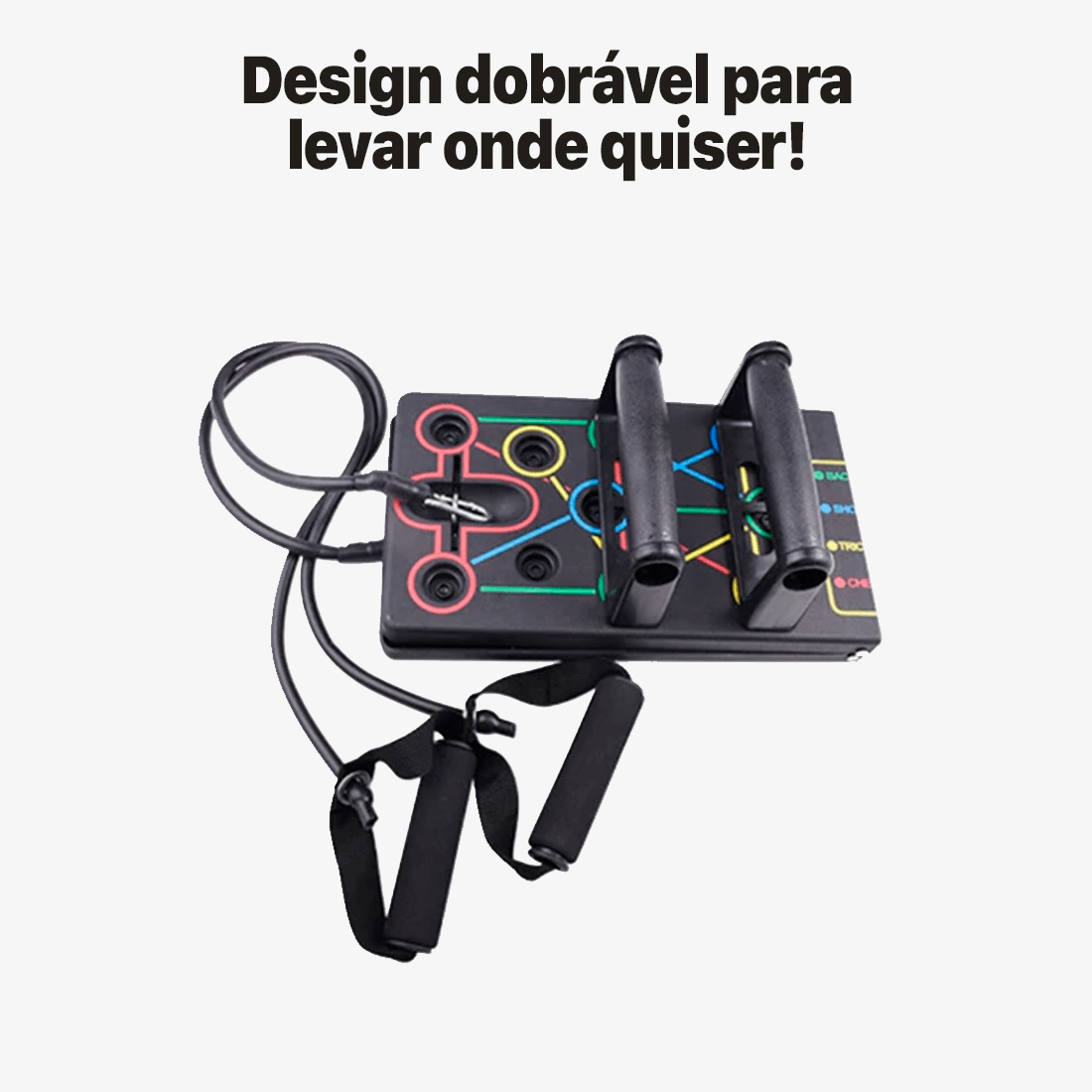 Prancha Nuvy 14 em 1 Aumentadora de força e definição +3 BRINDES (1 Elástico, 1 Vídeo com +13 Exercícios, 1 eBook)