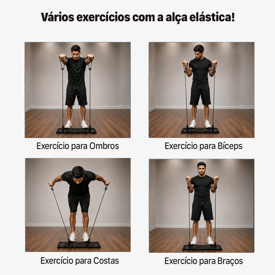 Prancha Nuvy 14 em 1 Aumentadora de força e definição +3 BRINDES (1 Elástico, 1 Vídeo com +13 Exercícios, 1 eBook)