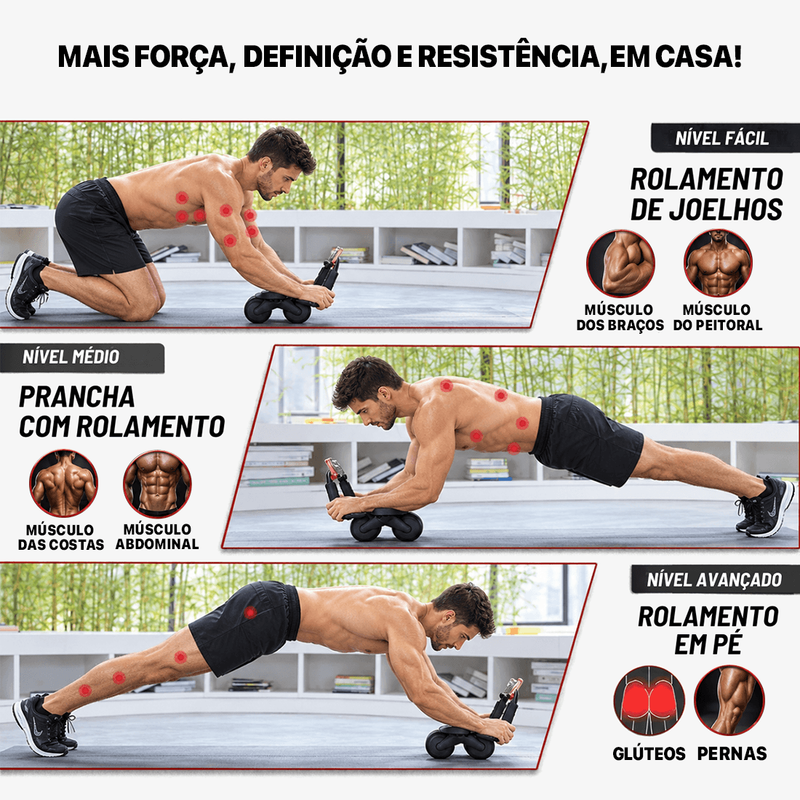 Rolo Nuvy +4 BRINDES (1 Elástico, 1 Vídeo com +13 Exercícios, 1 eBook)