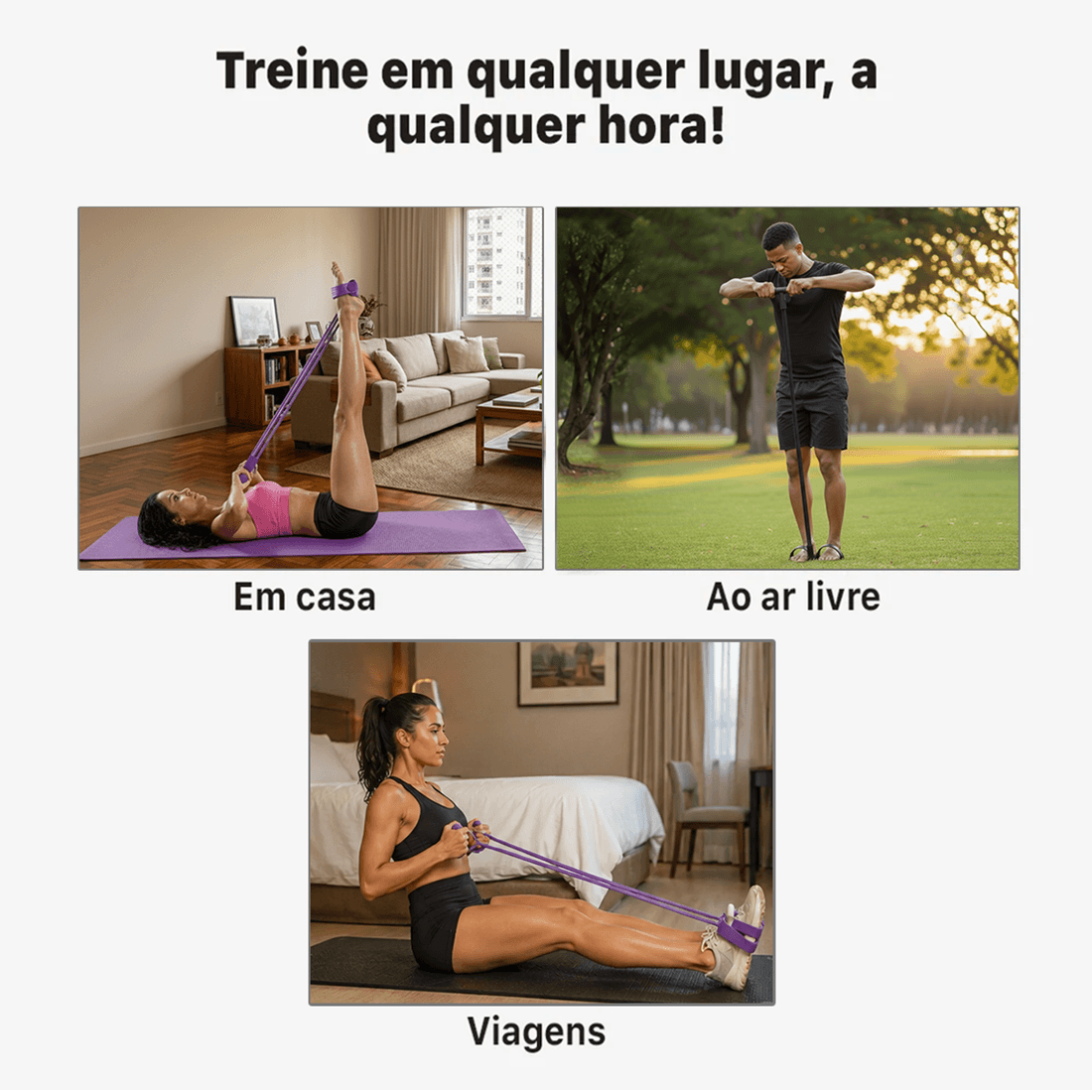 Elástico Nuvy -  Aumentador de força e definição +2 BRINDES (1 Vídeo com +13 Exercícios, 1 eBook)