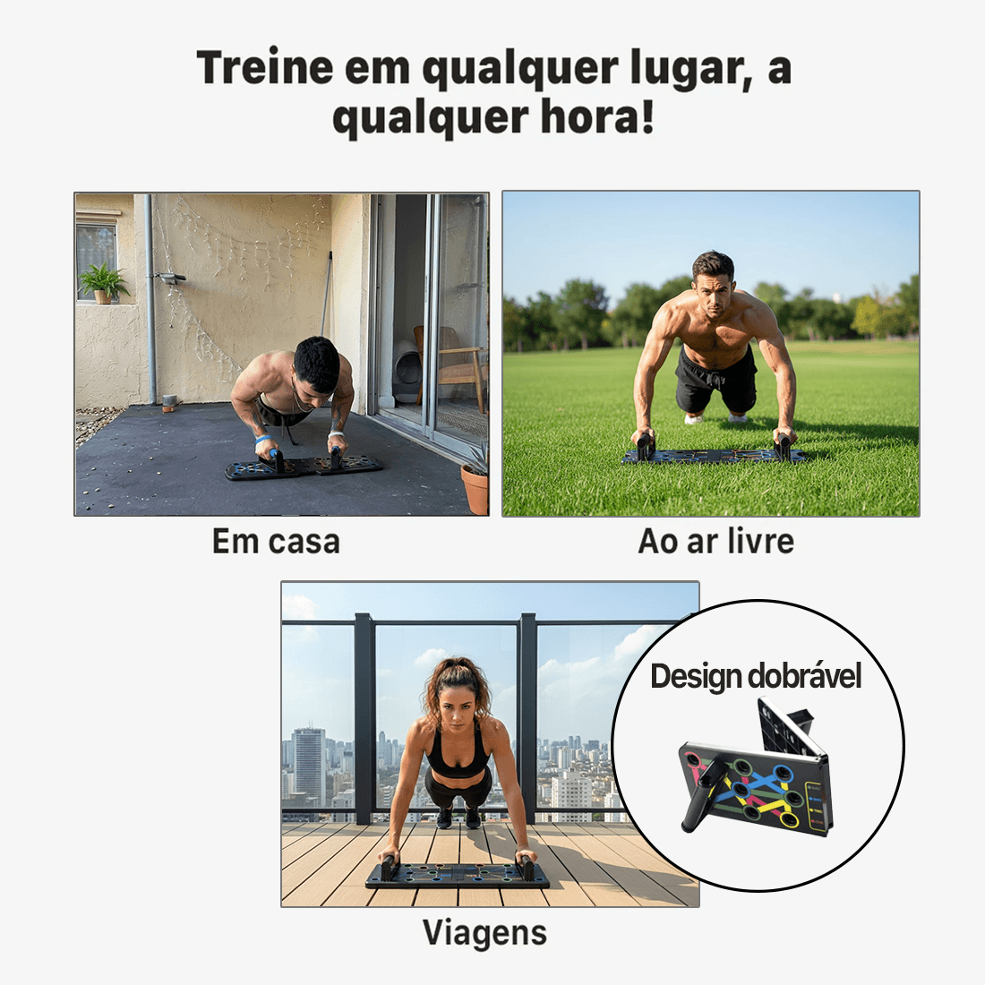 Prancha Nuvy Force 14 em 1 Aumentadora de força e definição +2 BRINDES (1 Vídeo com +13 Exercícios, 1 eBook)