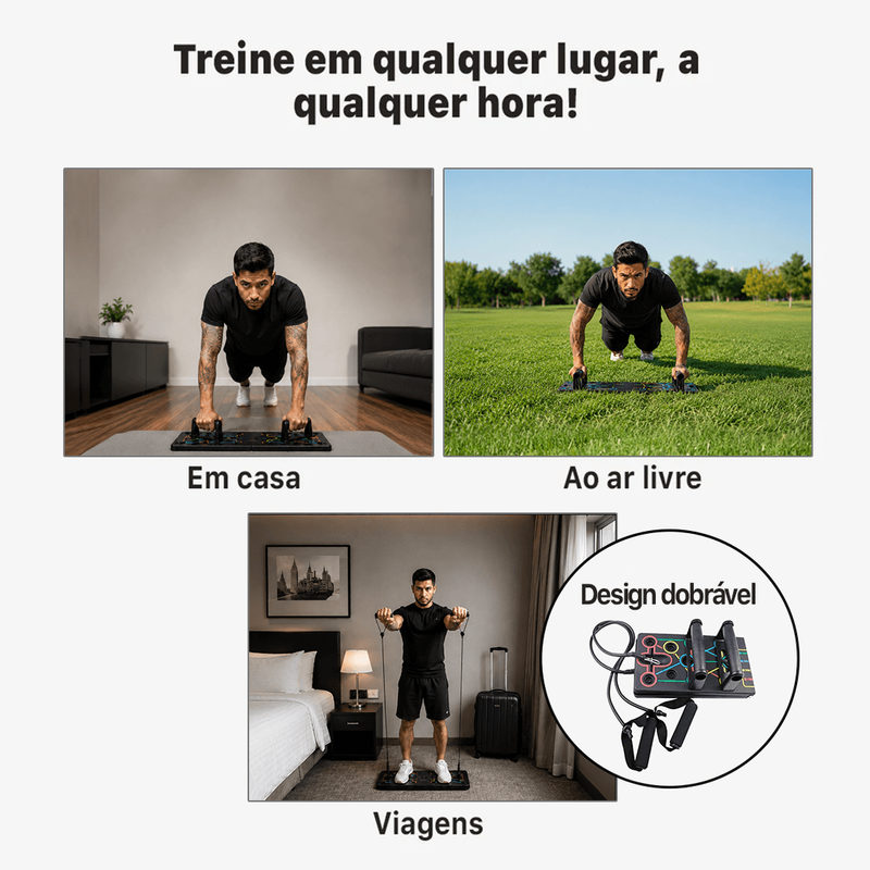 Prancha Nuvy 14 em 1 Aumentadora de força e definição +3 BRINDES (1 Elástico, 1 Vídeo com +13 Exercícios, 1 eBook)