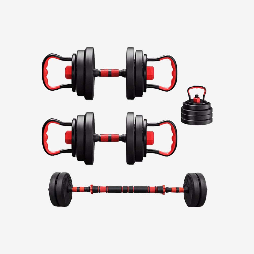 Kit Fitness treino em casa 6 em 1 Halteres